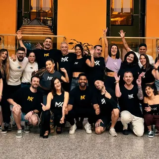 Community members together at a festival